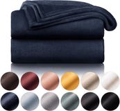 Blumtal - Fleece Deken - Super Zacht Fleece Plaid 130x150 cm - Donker Oceaan Blauw