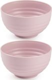 Plasticforte Kommetjes / schaaltjes - 8x - dessert / ontbijt - kunststof - D13 cm - roze
