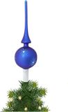 Krebs Kerst piek - Blauw - 28 cm - Glas