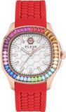 Philipp Plein The $Pectre PWTAA1024 Horloge - Siliconen - Rood - Ø 38 mm