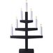 Star Trading Moderne kandelaar 'Twice', 5-armig, 9-vlammig, E14-fitting, netvoeding, zwart, H 91 cm