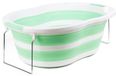 Benson Baignoire pour bébé - pliable - vert/blanc - 70 x 46,5 x 23 cm - fond antidérapant et bouchon de bain