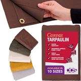 CCS CHICAGO CANVAS & SUPPLY Canvas Tarp, Katoen, Bruin, 6 bij 8 '