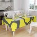 Bonamaison Tafelkleed, Anti-Mold, Sneldrogend, Waterdicht, 100% Polyester Tafellaken, Neon Geel, Rook, 140 x 160 Cm