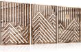 3 pièces d'art mural en bois sans marque