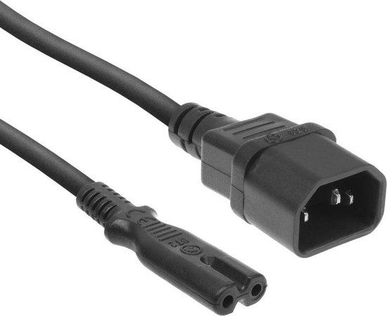 ACT Netsnoer C14 - C7 zwart 0,2 m AK5248