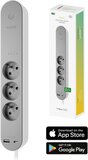 Hombli Slimme Stekkerdoos - 3-Voudig - Franse Stekker - USB & USB-C - App - 1.5m