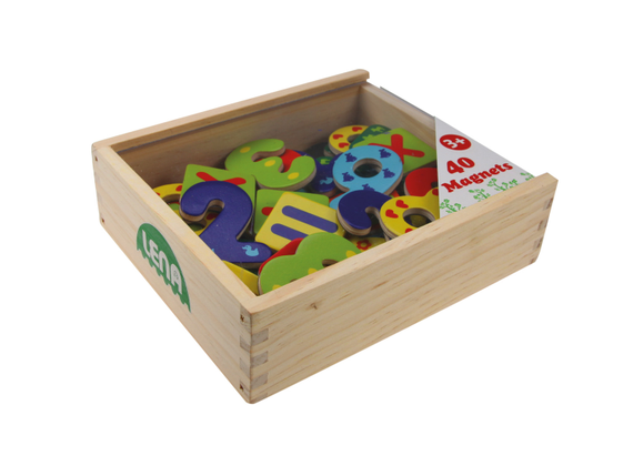 Lena Magnetic wooden numbers - Meerkleurig