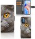 B2Ctelecom Étui pour téléphone avec fentes pour cartes OPPO Reno 4 Pro 5G British Shorthair