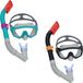 Snorkelbril Bestway Snorkelbril en -buis voor Kinderen Blauw Zwart Volwassen (1 Stuks)