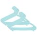 Bieco Kleerhangers Kinderen 16 stuks turquoise | lengte ca. 30 cm