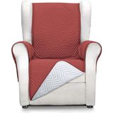 ECOMMERC3 1-zits fauteuilhoes, maximaal comfort en volledige pasvorm, voor 1-zitsfauteuils en relaxfauteuils, rood/grijs