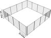VEVOR Pool Fence 4 x 48 ft. Movable Fences for In-Ground Pools, Suitable for Outdoor Use