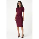 Rinascimento Donkerrood Midi Jurk