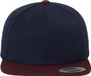 Flexfit Classic Snapback Twee Kleuren Pet - Bleu marine / Marron rouge