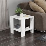 Hanah Home Elegant witte zijtafel, 40 x 42 x 40 cm