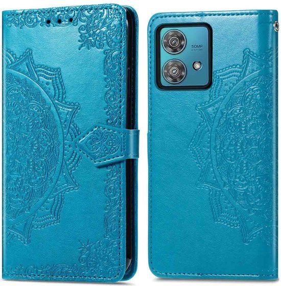 iMoshion Hoesje Motorola Moto G84 - Mandala Bookcase - Turquoise