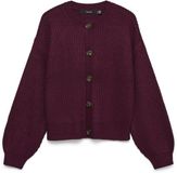 VERO MODA Vest en maille droit - rouge foncé