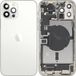 Apple iPhone 12 Pro Max Battery Cover, with Middle Housing, Complete Parts, Silver, Premium Swap
