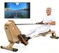 Appareil d'aviron - Frein magnétique - Appareil d'entraînement - Moniteur Bluetooth - 16 niveaux de résistance - Capacité de charge 150 kg - Rangement vertical