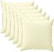 vidaXL Kussensloop 6 stuks Houten Crèmekleurig 50 x 50 cm Polyester
