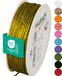 Halbach Seidenbänder Premium koord (olijfgroen), breedte 2 mm, lengte 50 m, Made in Germany en Öko-Tex gecertificeerd, glanzend satijnen koord van acetaat