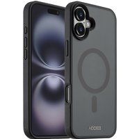Accezz Rugged Frosted MagSafe Backcover voor de Apple iPhone 16 Plus - Zwart