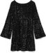 VERO MODA VMLAILA LS SEQUIN BOW DRESS EXP Damen Minikleid Schwarz XS