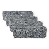 Amazon Basics Afwasbare Vervangende Dweilpads, voor Sproeidweilen voor Droge en Natte Vloeren, 4 Stuks, 42 x 14.1, Grijs