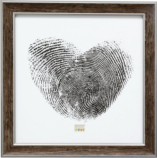 Deknudt Frames fotolijst S40JE3 - bruin met zilverbies - 13x13 cm