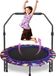 Unyqoos® Mini-Trampoline 92 cm pour enfants – Trampoline à élastiques pliable avec barre réglable, bord de sécurité rembourré, 6 pieds en caoutchouc, cadre en acier et toile de saut en PP, jusqu'à 50 kg, 2–4 ans
