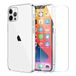 AURSTORE Beschermhoes voor iPhone 11 Pro Max (6,5 inch) + gehard glas transparante siliconen transparante TPU beschermhoes - 9H gehard glas