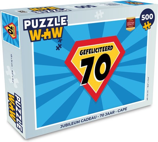 MuchoWow Puzzel Jubileum cadeau - 70 jaar - Cape - Legpuzzel - Puzzel 500 stukjes