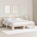 Maison Exclusive - Cadre de lit avec tête de lit, finition naturelle, 200 x 200 cm, pin massif