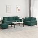Maison Exclusive ensemble de canapé 3 pièces avec coussins, velours vert foncé