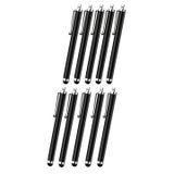 Stylet universel pour iPhone, smartphone et tablette - 20 pièces - Noir