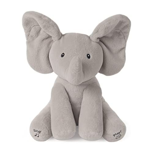 Gund Baby Geanimeerde Flappy de Olifant Gevuld Dier Pluche, Grijs, 12 inch