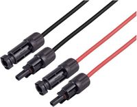 BKL Electronic 2800049 Verlengkabel 1 m Rood, Zwart