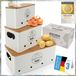 Dimono boîtes métalliques pour aliments, set de 3, blanc