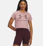 Under Armour UA LOGO SS 1356305-673 Dames Sportkleding Roze - Maat XS