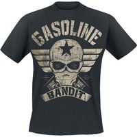 Gasoline Bandit Rockabilly T-shirt Wing Logo S tot 4XL voor Mannen zwart
