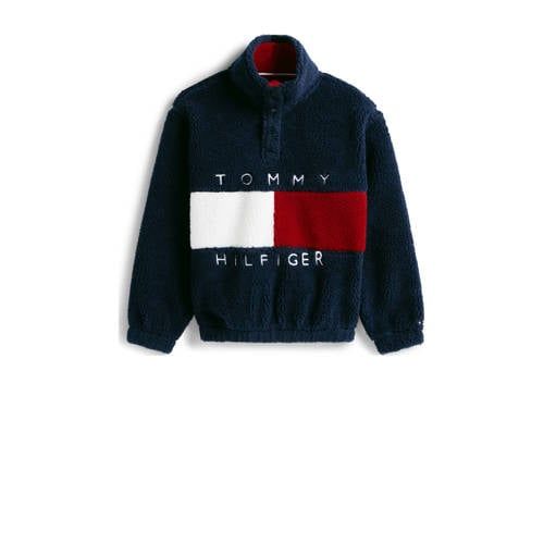 Tommy Hilfiger teddy fleecetrui donkerblauw