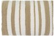 My Flair 35.09LH kussen in tijdloze stijl, 35 x 50 x 8 cm met vulling, 50% katoen, 50% polyester, handwas, wit met groen vlechtpatroon