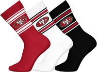 NFL SAN FRANCISCO 49ERS Crew Socks - 3-pack - Rood/Wit/Zwart - Maat 39/42