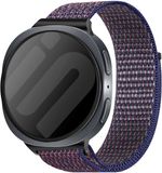 Strap-it Stoffen nylon bandje met klittenbandsluiting geschikt voor Samsung Galaxy Watch 9 (40/44mm) / Watch 8 (40/44mm) / 8 Classic (46mm) - indigo blauw