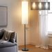 Lampe standard avec abat-jour en papier, 65 pouces, 3 températures de couleur, éclairage LED inclus