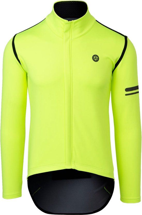 AGU Rain Jersey Long Sleeve Cycling Jersey Men - Yellow - [L]