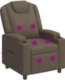 vidaXL Massage-relaxfauteuil Grijs Stof 75 x 95 x 106 cm