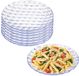 Plasticforte Onbreekbare Dinerborden Elite - 16x - kunststof - kristal stijl - transparant - Dia 25 cm