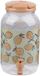 Alpina Drankdispenser - 4 Liter Limonadedispenser met Kraantje - Kunststof Drankdispenser met Zomerse Prints - Ideaal voor Buiten en Feestjes - 20,5 x 14,6 x 27 cm - Assortiment (4 Stuks)